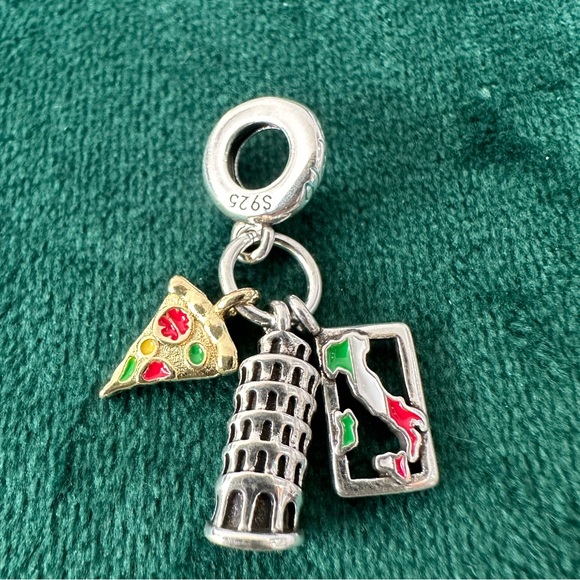 NWOT 🇮🇹 Italia Pisa Silver Pandora World Series Charm - Picture 5 of 13